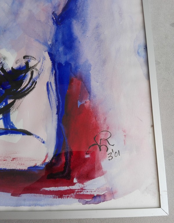 Onbekend: Kleur aquarel, vrouwelijk naakt kopen? Bied vanaf 1!