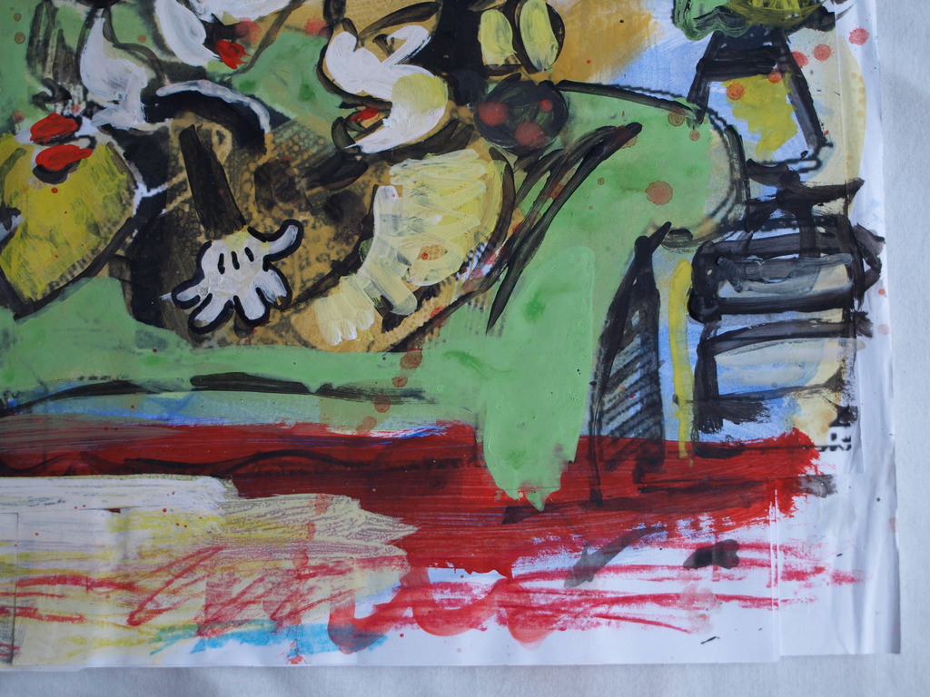 Peter Klashorst : Collage en acrylverf op papier , Boom Boom – 2016 kopen? Bied vanaf 50!