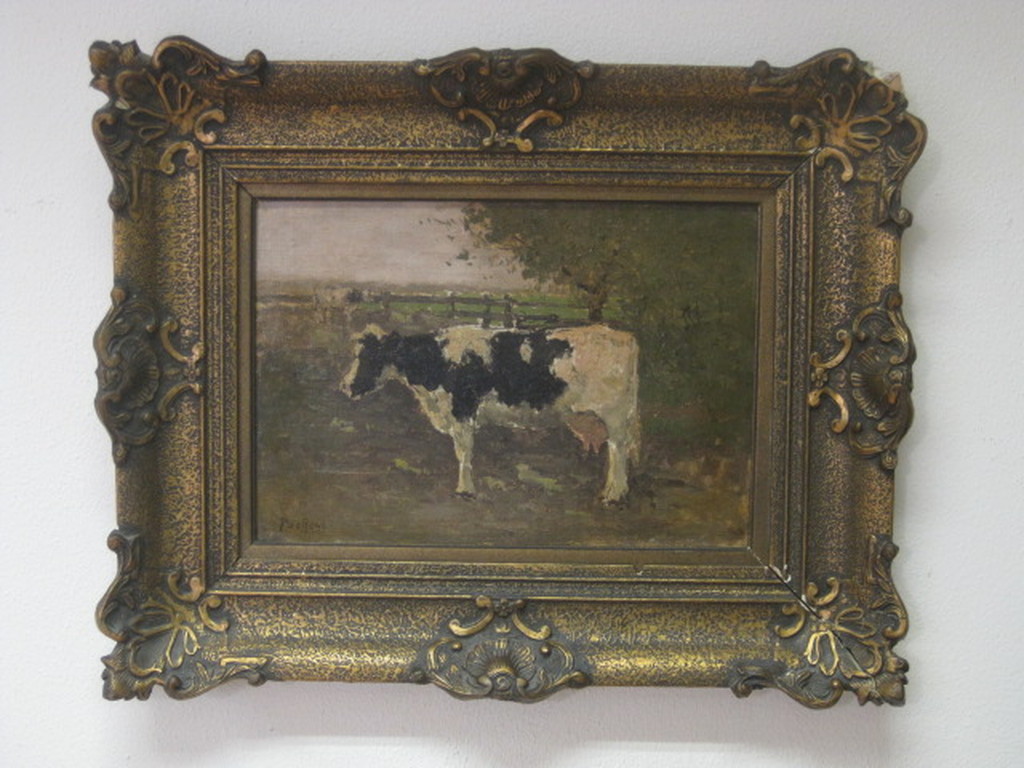 Pieter de Regt 1877-1960 olieverf "Koeien in boslandschap" ca. 1920 gesigneerd kopen? Bied vanaf 1!