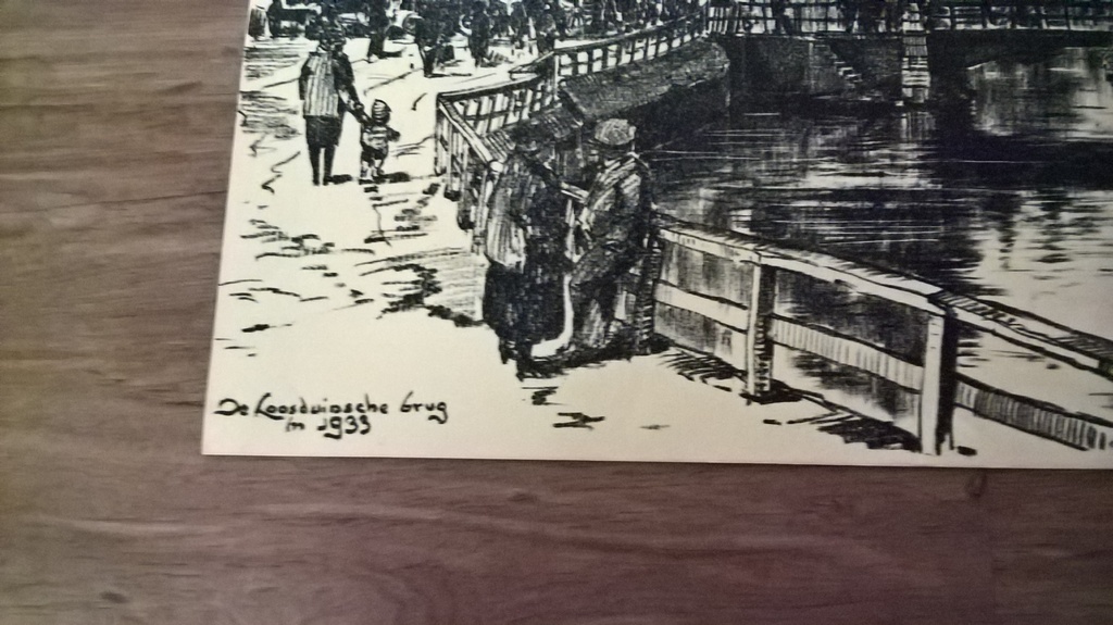 Eduard Houbalt, litho, loosduinsche brug Den Haag.  kopen? Bied vanaf 10!