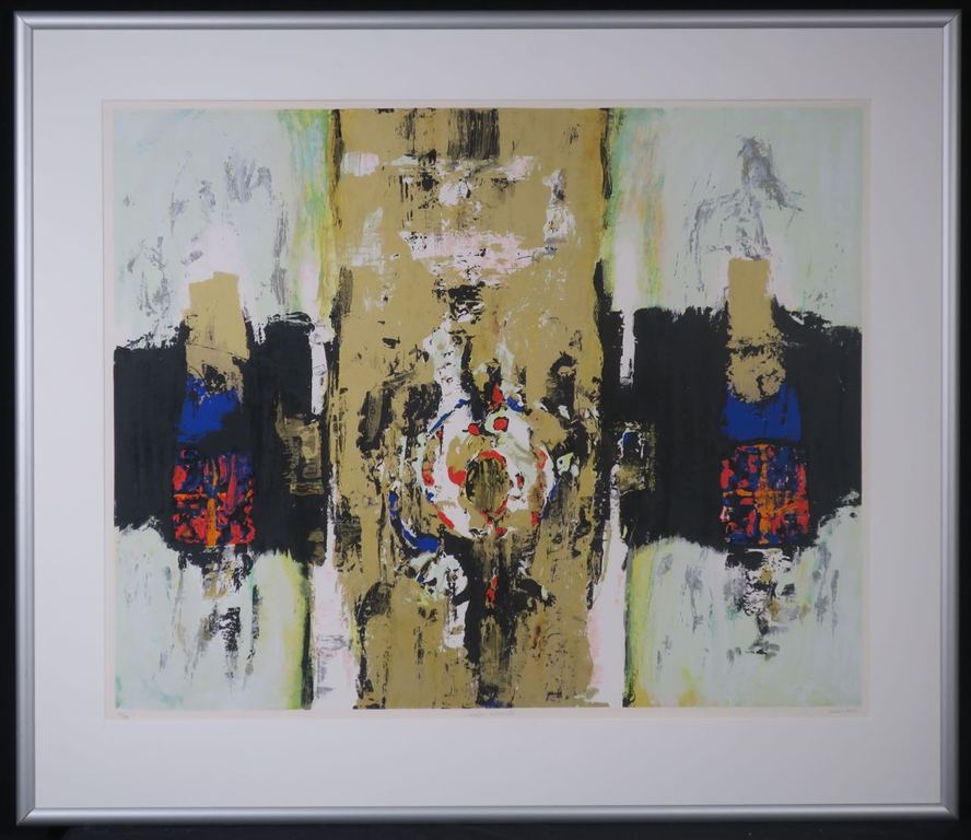 Hans Vanhorck: Zeefdruk, Axis Mundi - Ingelijst (Groot) verkocht voor € 85!