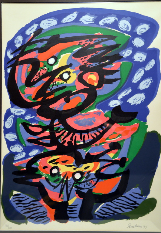 Anton Rooskens - CoBrA - Kleurenlithografie - 1973 - handgesigneerd - Nr. 66/100 verkocht voor € 415!