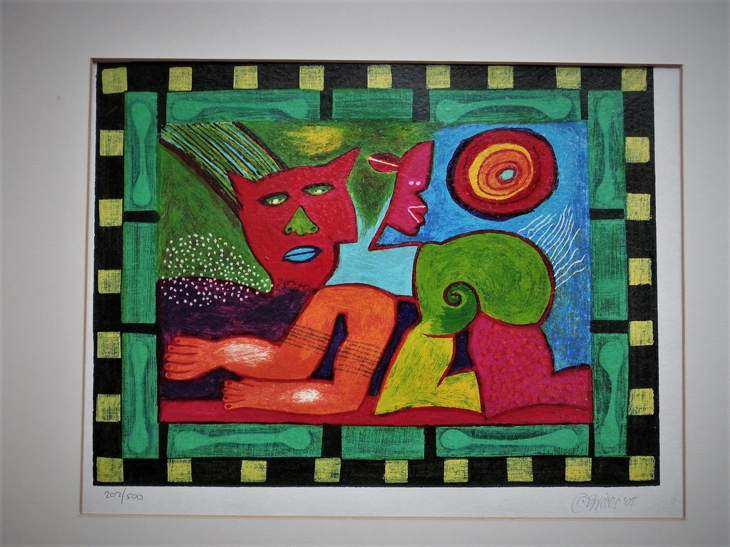 Karakteristiek expressionistisch gesigneerd Zeefdruk Clemens Briels "Gato" kopen? Bied vanaf 1!