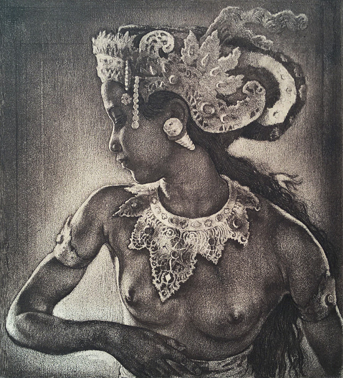 Willem Hofker - Ni Asoeg in Ardja, handgesigneerde ets kopen? Bied vanaf 950!