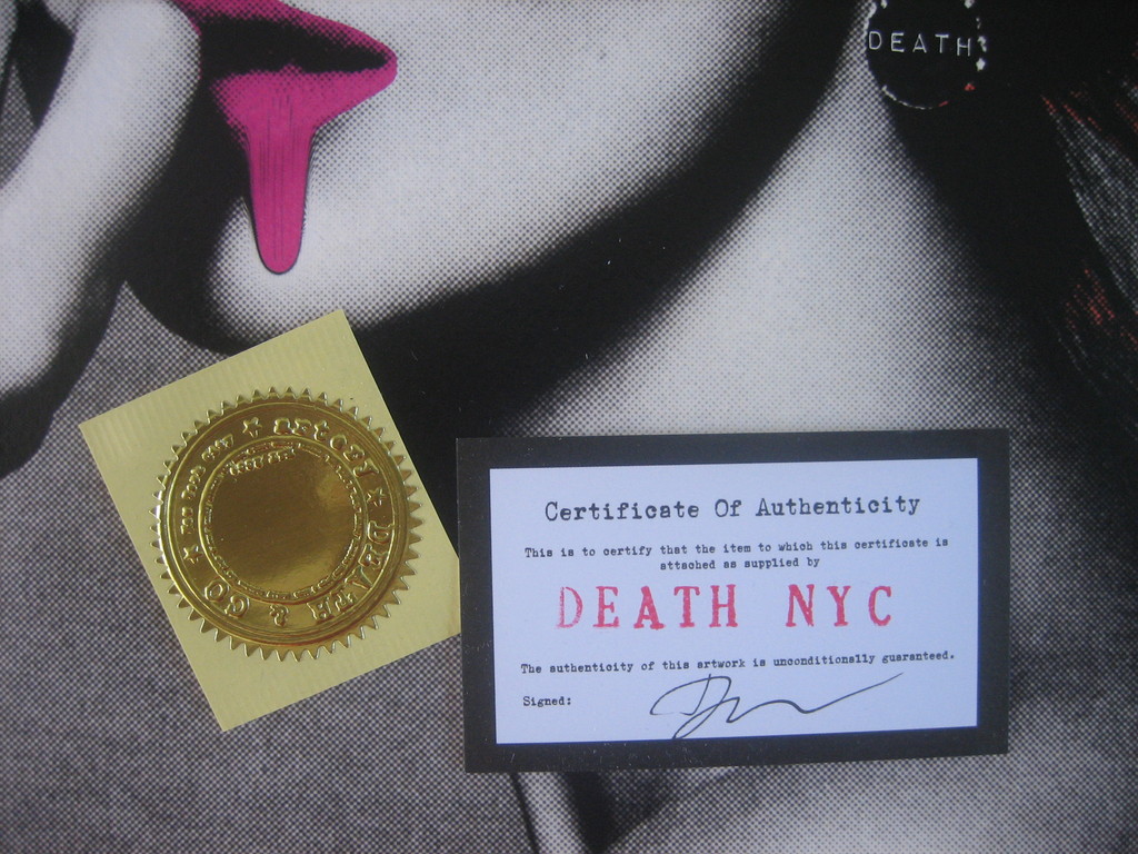 DEATH NYC Limited Edition Art print Graffiti Signed "Kate Moss " Rare 2012 kopen? Bied vanaf 1!