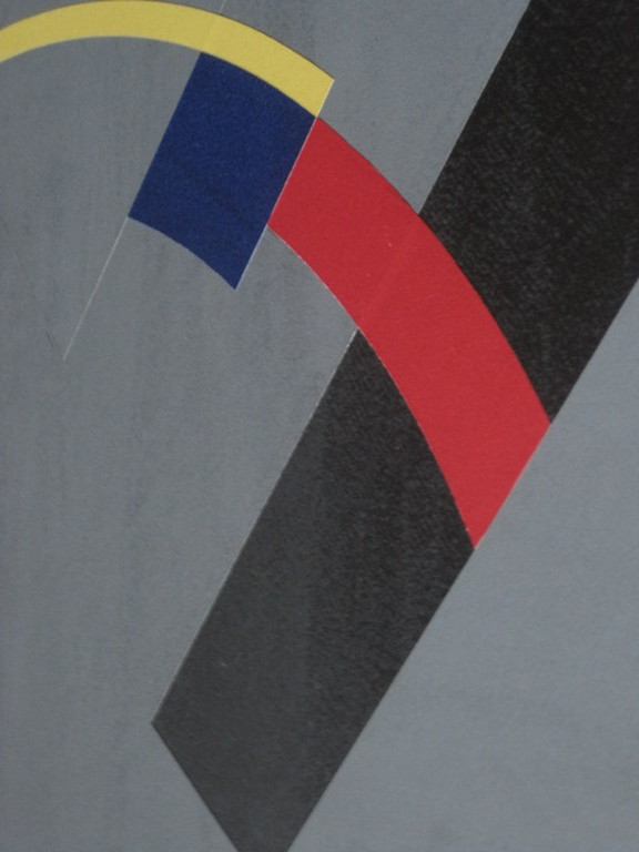 Unieke geometrische Collage "Verdeling v/e Cirkel" gesignerd Frits Vanen (1933)  kopen? Bied vanaf 1!