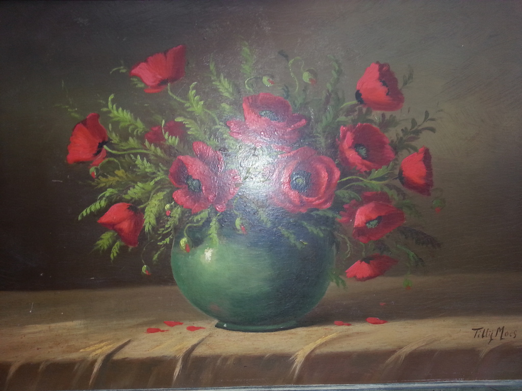 Tilly Moes (1850-1950) - paneel, gesigneerd rechtsonder verkocht voor € 79!