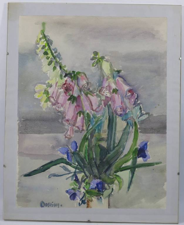 Jeanne Bieruma Oosting: Aquarel, Bloemstilleven - Ingelijst kopen? Bied vanaf 350!
