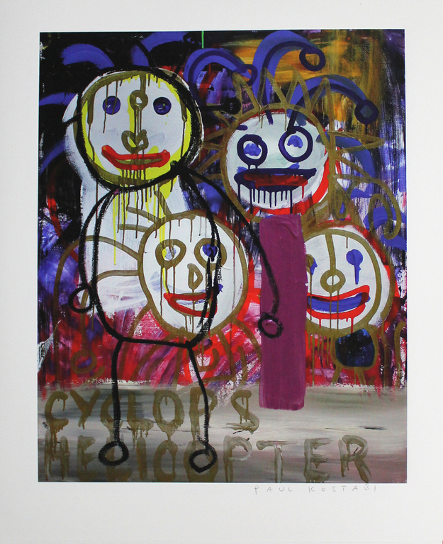 Paul Kostabi 'Petting zoo', giclée, oplage 75, gesigneerd kopen? Bied vanaf 50!