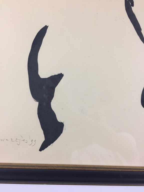 Gerrit Wattjes - Gerrit Wattjes, Oost-Indische inkt op papier, uniek werk, 1999 kopen? Bied vanaf 150!