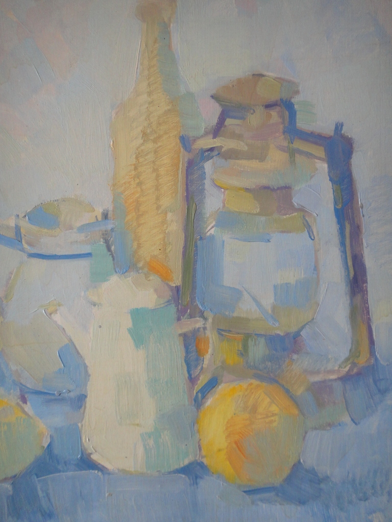 jan Verheijen, olieverf op board, stilleven met fruit en theekan II kopen? Bied vanaf 1!