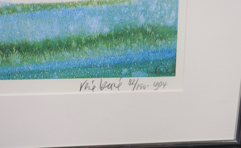 Rene Brone: Litho, Playing golf at peble beach - Ingelijst kopen? Bied vanaf 40!