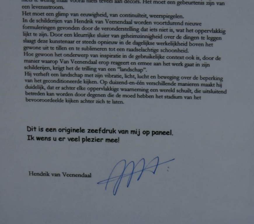 Hendrik van Veenendaal: Zeefdruk op paneel, Vuurtoren II - Ingelijst kopen? Bied vanaf 50!