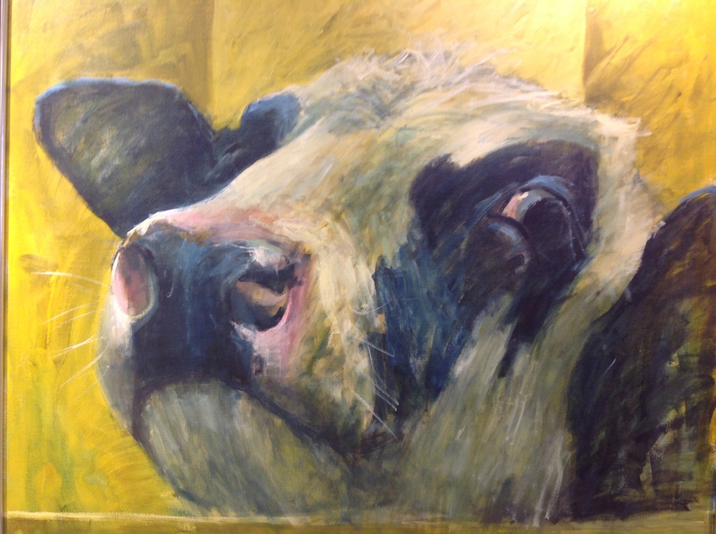Theo Onnes, olieverfschilderij, koe kopen? Bied vanaf 475!