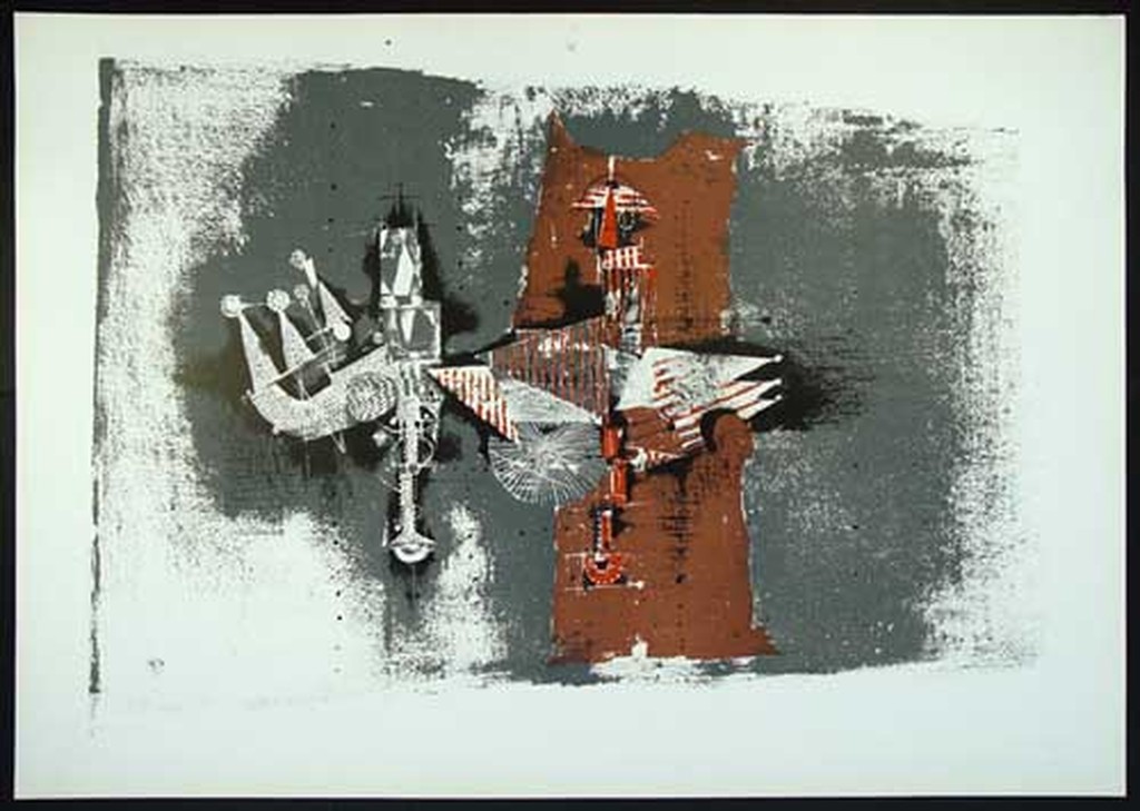 Johnny Friedlaender - Sans titre - kleurlitho ca. 1980 kopen? Bied vanaf 45!