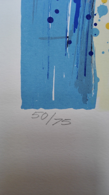 Ad van Hassel, zeefdruk op papier, Titel: klaprozen kopen? Bied vanaf 1!