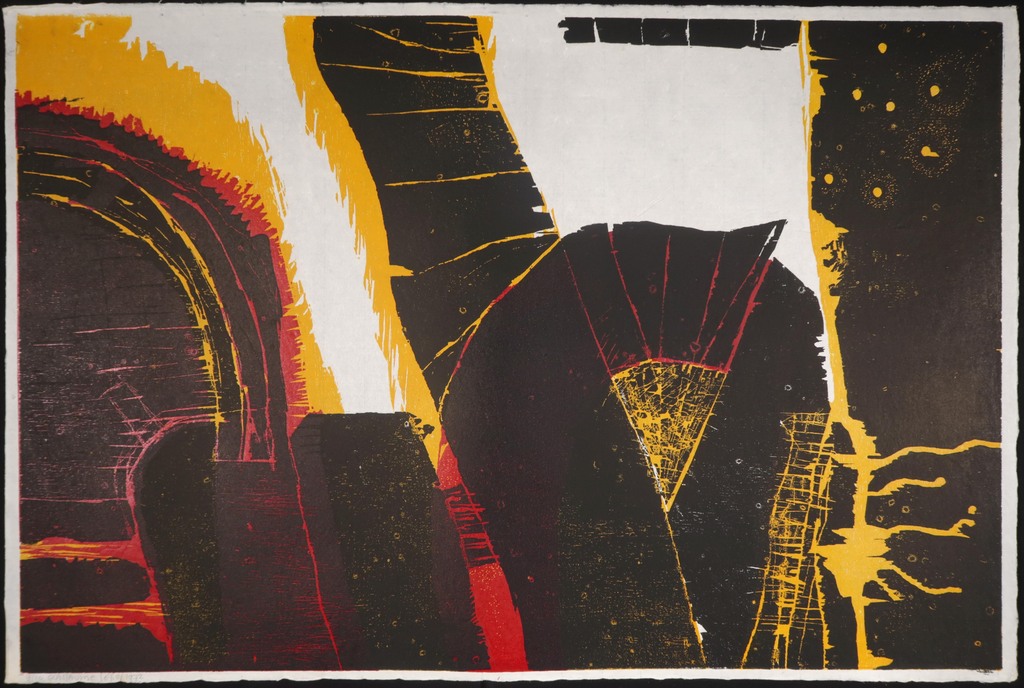 Guillaume Le Roy: Houtsnede, Abstracte compositie II verkocht voor € 70!