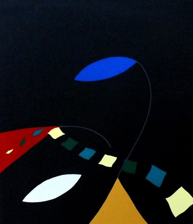 Doris Groeneveld - Zeefdruk: abstract - 1987 verkocht voor € 50!
