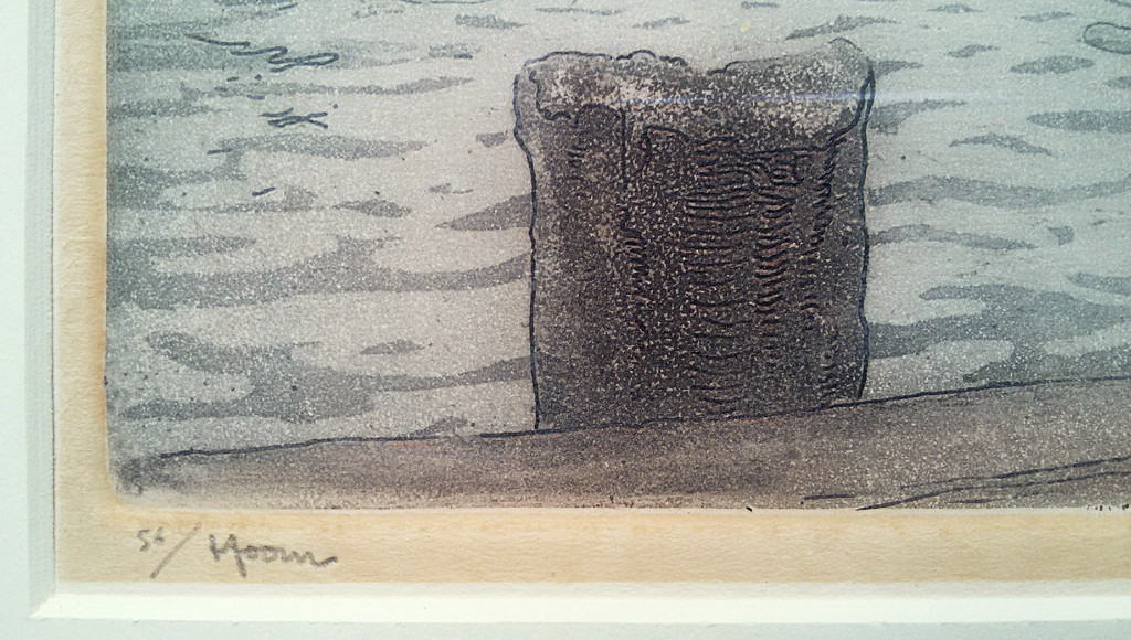 H.E. Roodenburg - Hoorn, ets (prachtig ingelijst) kopen? Bied vanaf 80!