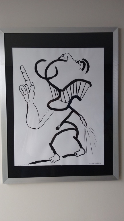 Buy KAMAGURKA grote tekening met lijst? Bid from 350!