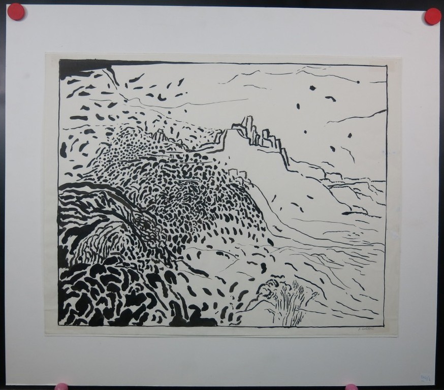 Pieter Holstein: Penseeltekening, Landschap kopen? Bied vanaf 1!