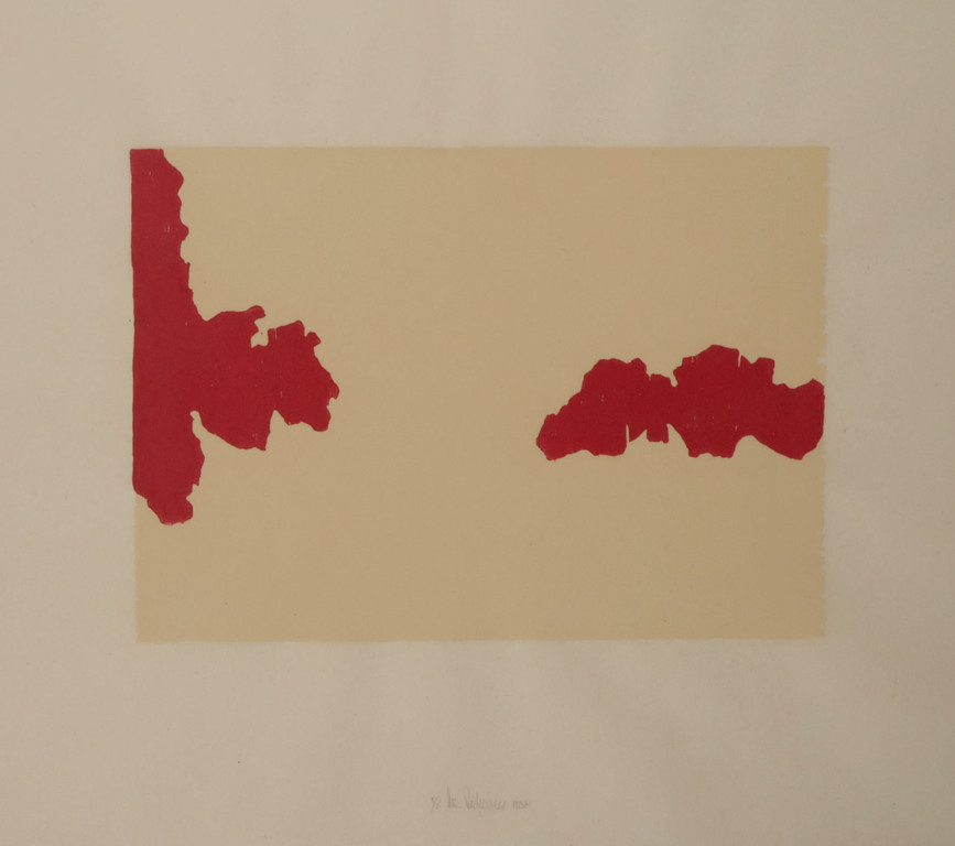 Cees Andriessen: Houtsnede op Rijstpapier, Z.T. - Ingelijst verkocht voor € 45!