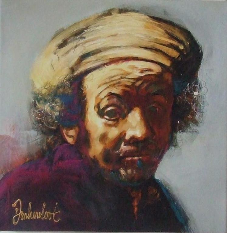 Peter Donkersloot - Rembrandt Giclee op linnen - Hand gesigneerd verkocht voor € 75!