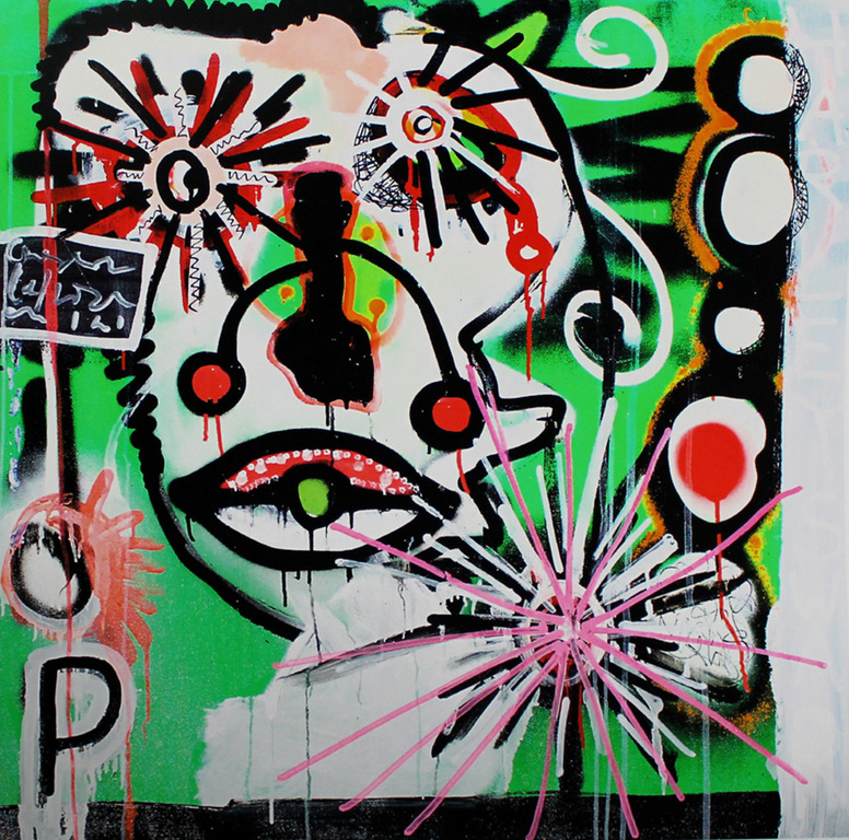 Paul Kostabi. -Harley 's War- Giclee 2016. Handgesigneerd. Oplage 75 exemplaren verkocht voor € 69!