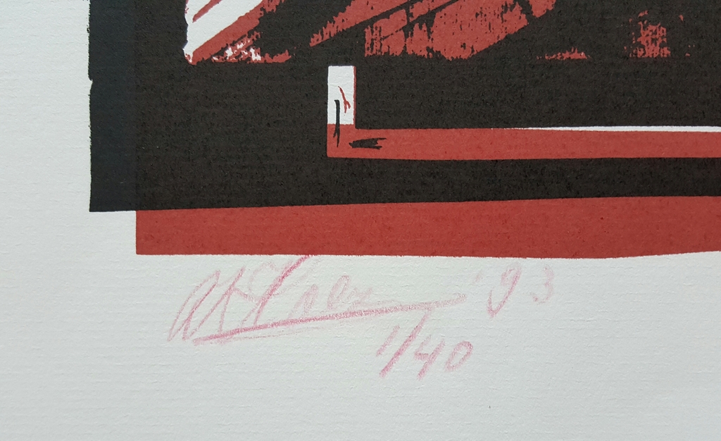 Litho, onbekende signatuur, oplage 1/40, z.t. kopen? Bied vanaf 1!