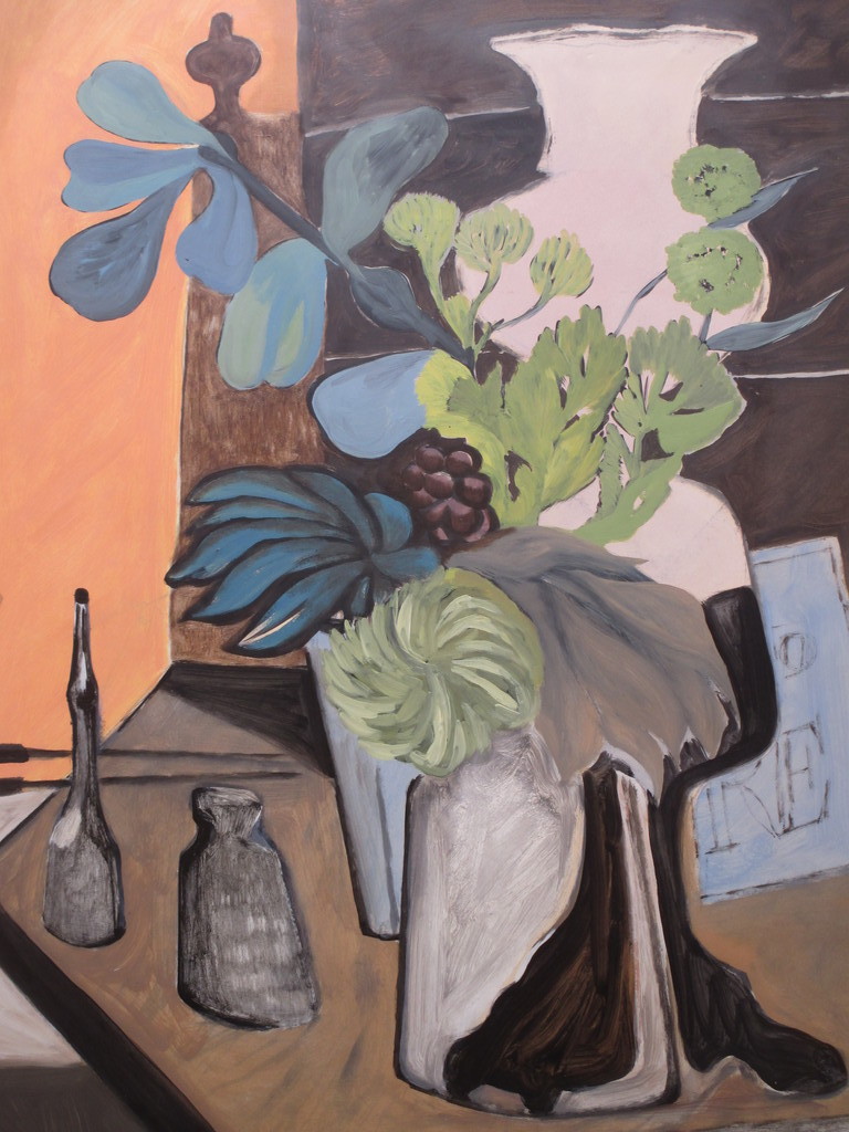 Dick Elffers, Stilleven met bloemen op tafel, Olie op papier kopen? Bied vanaf 100!