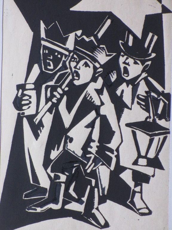 Krijn van Dijke, Driekoningen, Houtsnede kopen? Bied vanaf 45!