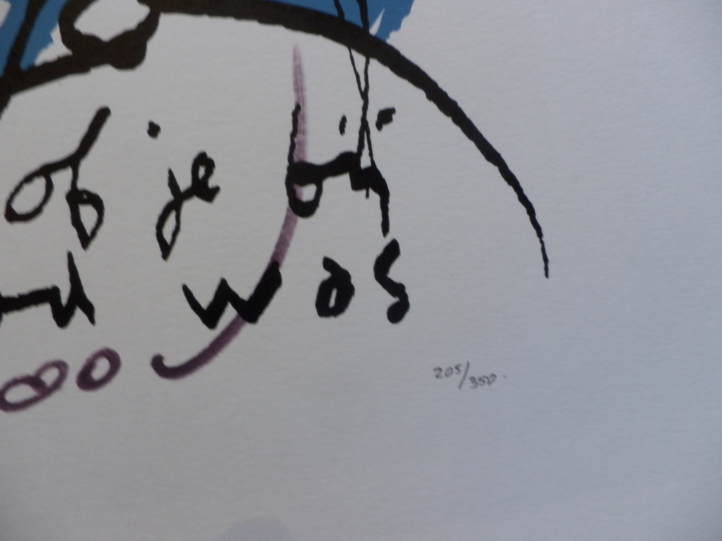 HERMAN BROOD  HANDGESIGNEERDE En Gelimiteerde ZEEFDRUK  OF JE BIJ GOD WAS kopen? Bied vanaf 135!