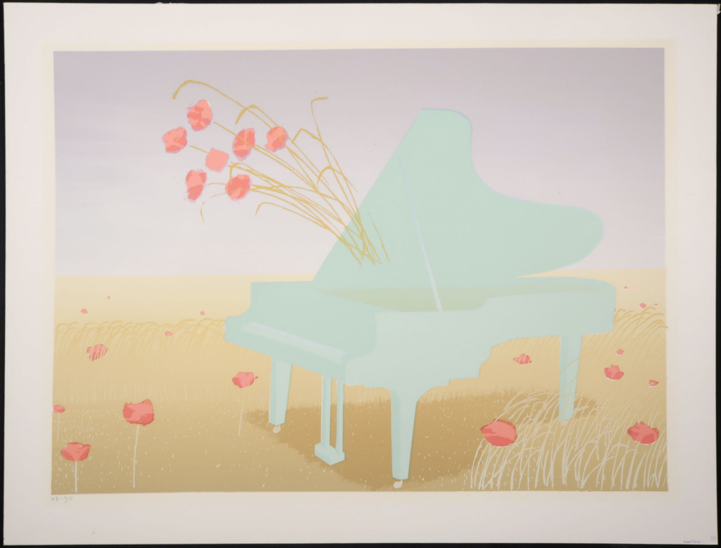 Jurjen Fontein: Zeefdruk, Piano standing in a cornfield kopen? Bied vanaf 1!