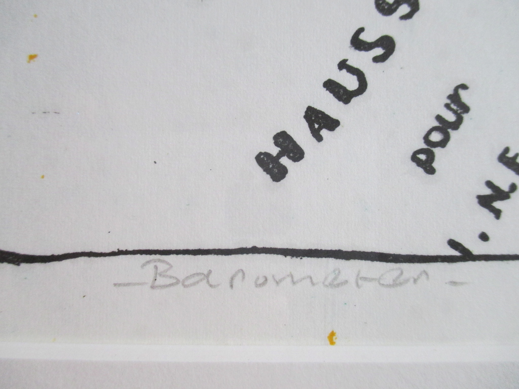 Joost Minnigh, grote litho "Barometer" Barth lijst kopen? Bied vanaf 70!