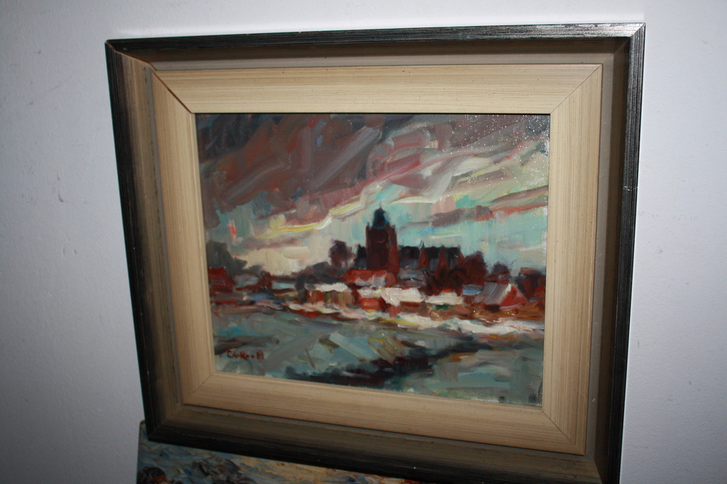 WINTER LANDSCHAP bij GILZE  - NEO IMPRESSIONISME kopen? Bied vanaf 50!