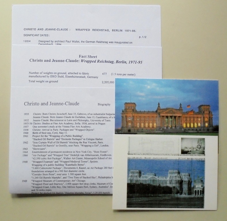 Christo - original Fabric Project Reichstag 1995 + documentatie kopen? Bied vanaf 49!