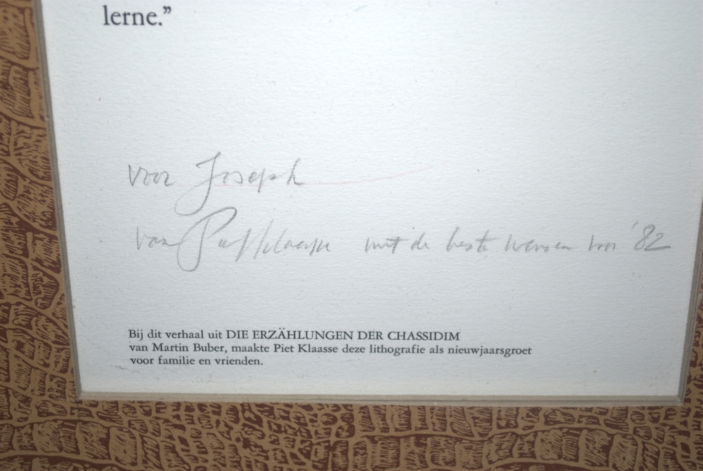 Nähe und Ferne (M.Buber) speciale litho 23/30,nieuwjaarsgroet 1982, met opdracht kopen? Bied vanaf 35!