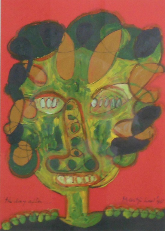 Meertje Kaal: Acryl op papier, The day after... - Ingelijst kopen? Bied vanaf 50!