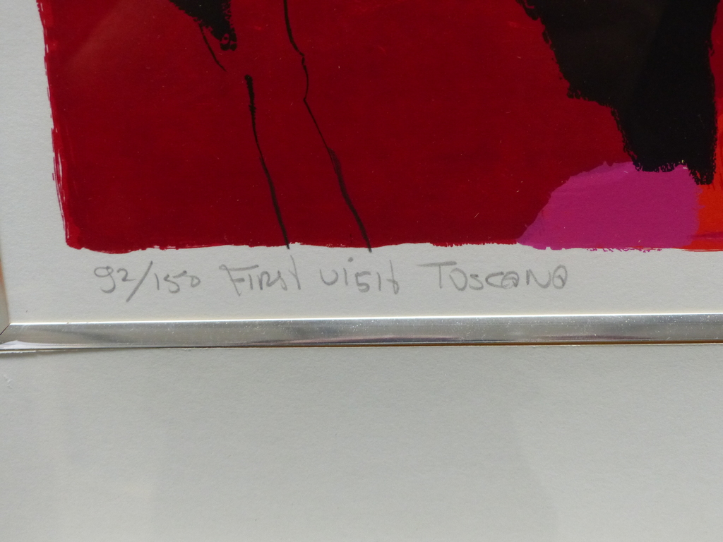 Frank Lejeune,Zeefdruk op papier ingelijst, First visit Toscane,Oplage92/150 kopen? Bied vanaf 75!