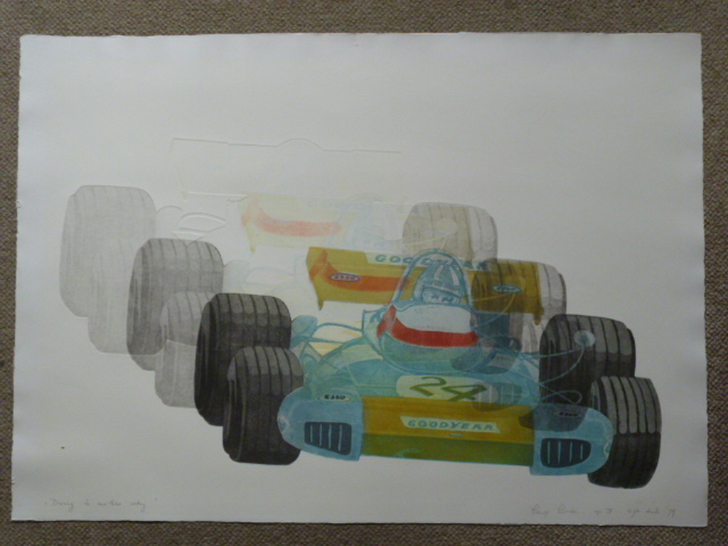 Leentje Linders - kleurenets - "Driving to another victory" verkocht voor € 40!