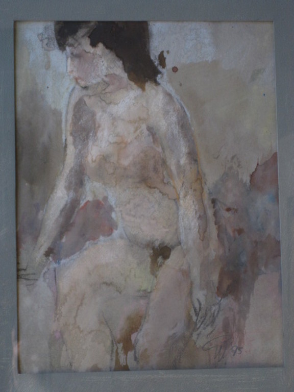 sfeervol impress. aquarel "vrouwelijk naakt" van Gerard de Wit (1931-2010)  kopen? Bied vanaf 1!
