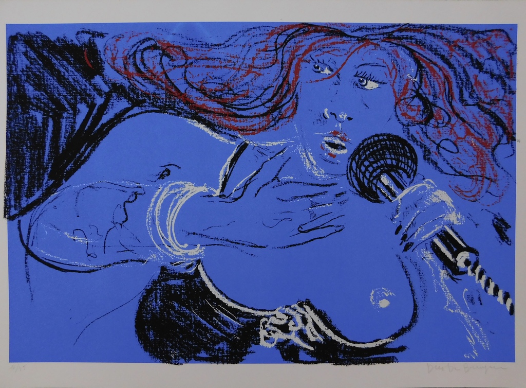 Dees de Bruyne - Kleurenlitho - Femme aux cheveux rouge kopen? Bied vanaf 95!