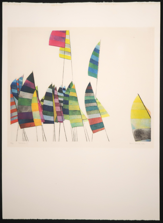 Betty Brink: Ets en aquatint, Stokzeilen I kopen? Bied vanaf 1!