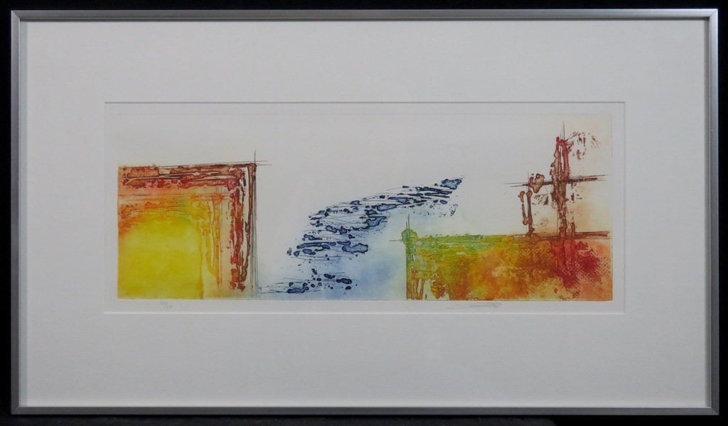 Olivier Beijn: Ets, Stad II - Ingelijst kopen? Bied vanaf 70!