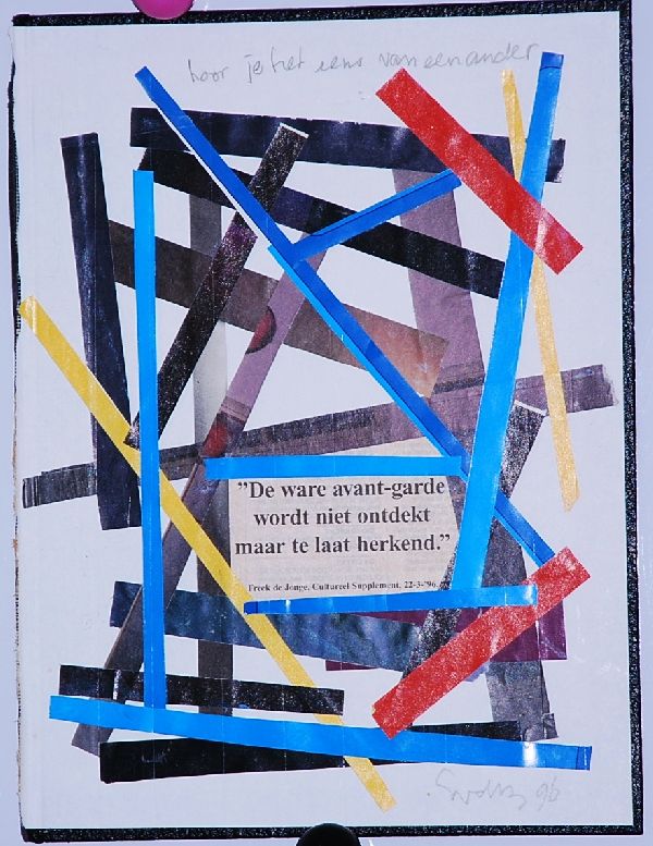 Siep van den Berg: Mooie collage. Hoor je het eens .... verkocht voor € 70!