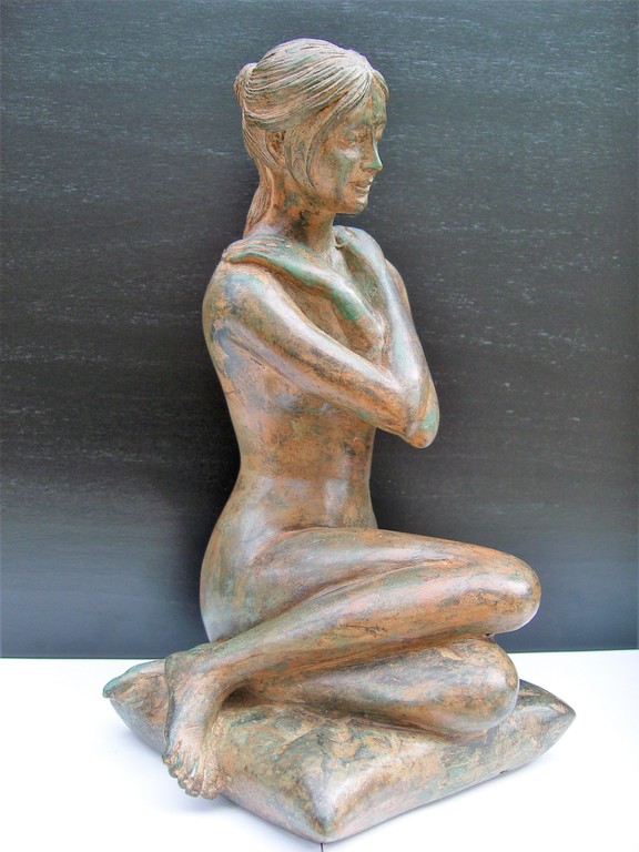 Pierre Chenet - Pierre CHENET: Zittend naakt in brons kopen? Bied vanaf 290!