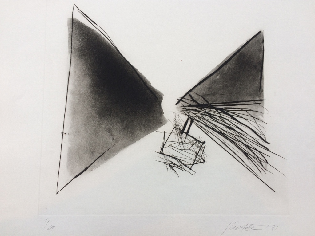 Ger Lataster, mooie zwart wit ets uit 1981 in perfecte staat 1/20 verkocht voor € 105!