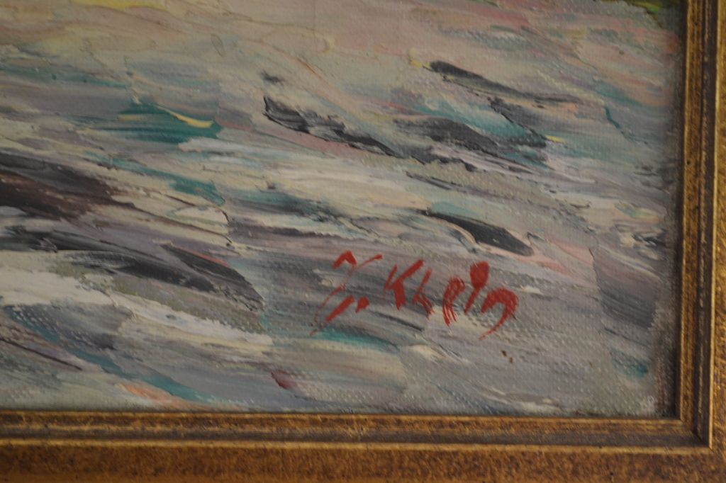 J(?). Klein (20ste eeuw) - Olieverf op doek - Boerenhoeve kopen? Bied vanaf 1!