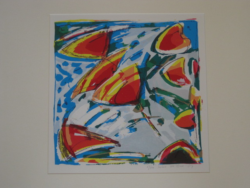 Expressionisme van Lukie de Bree (1953-) originele handgekleurde Ets gesigneerd kopen? Bied vanaf 1!