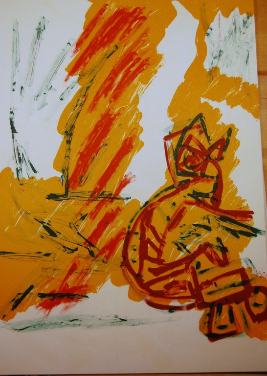 Karel Appel, Lithografie, Fondation Maeght, 1987 verkocht voor € 35!